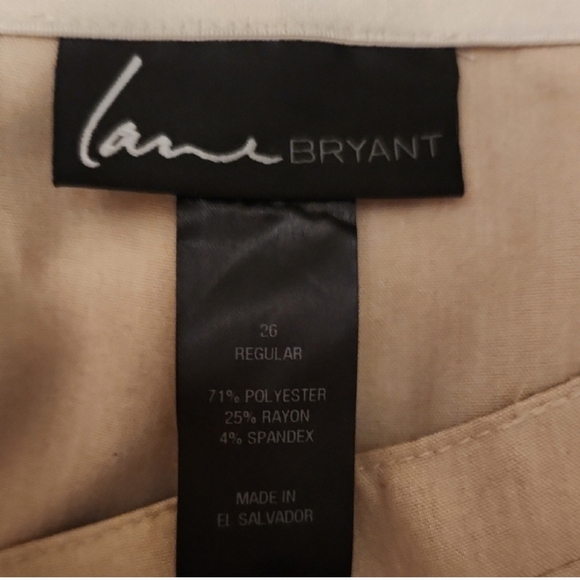 Lane Bryant Women's Tan Pants Slacks Khaki Beige Stretch Plus Size 26 Reg - Picture 3 of 5